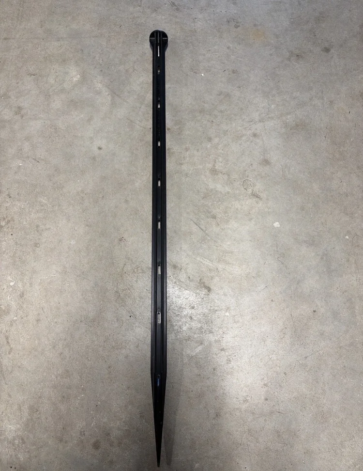 Full-length black Badger silt fence stake